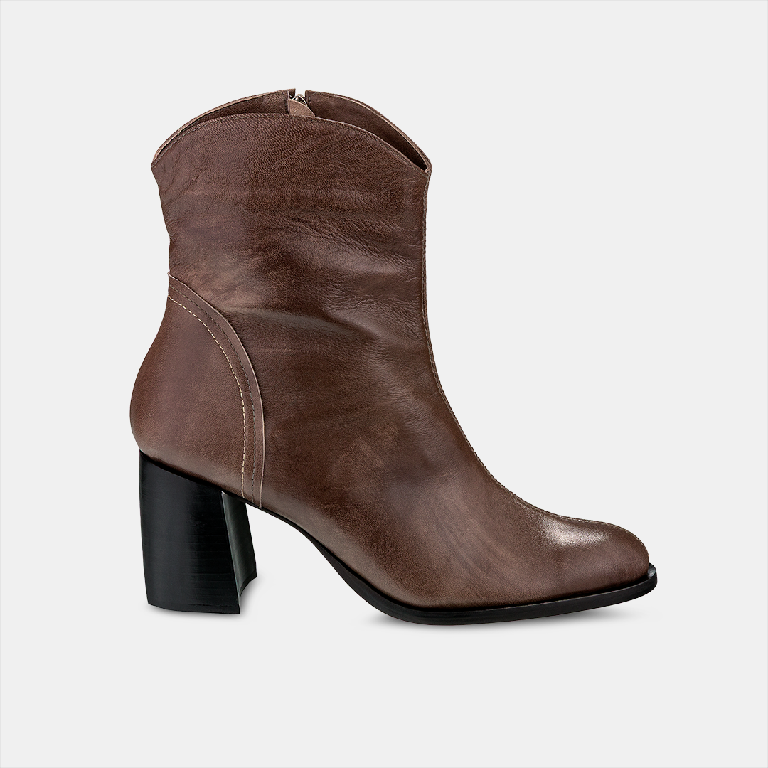 Bota Couro Cano Médio